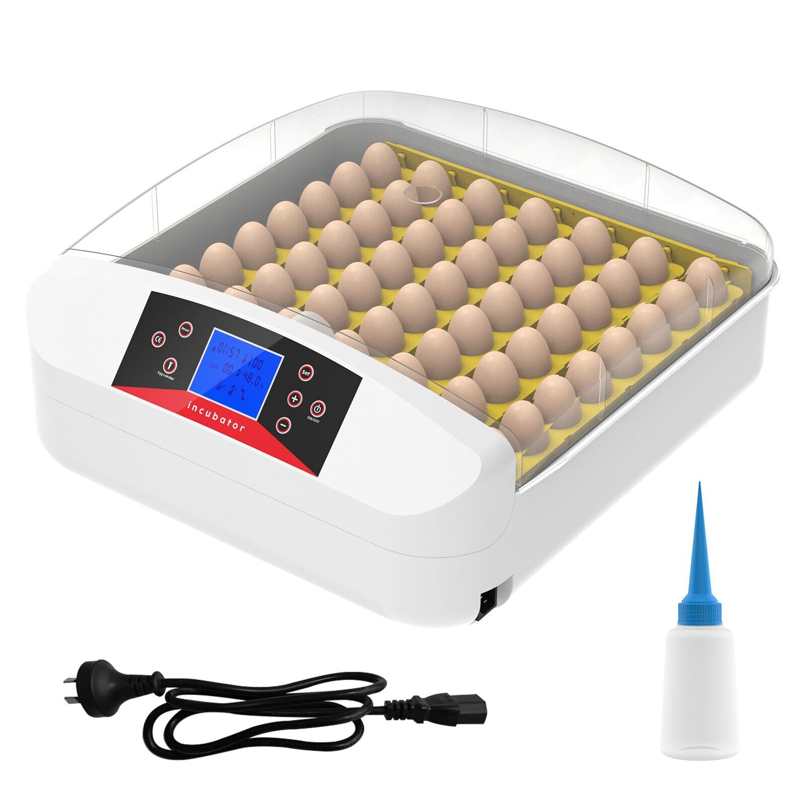 56 Eggs Automatic Incubator LED Hatching Digital Chicken Duck Poultry Hatcher AU