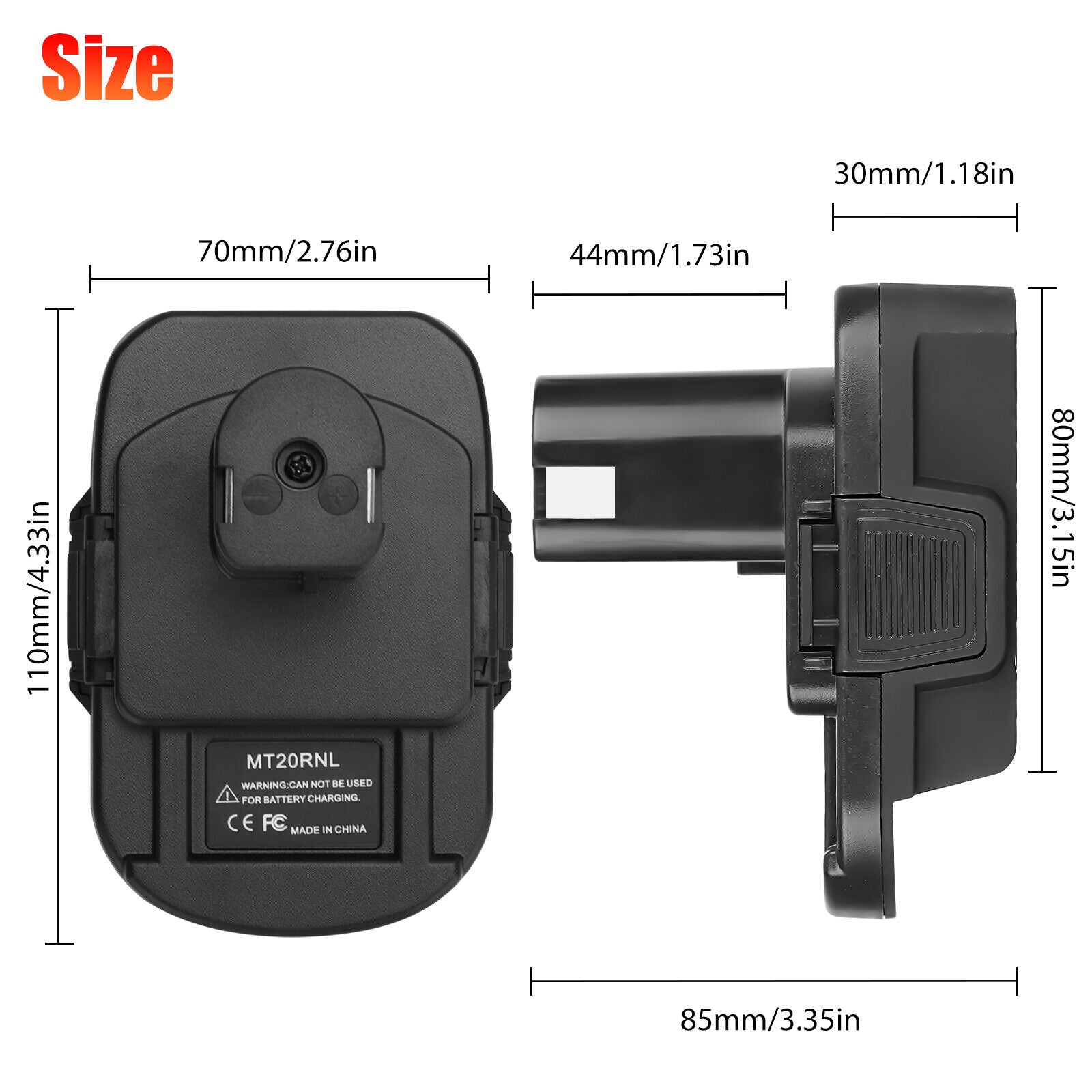 Battery Adapter MT20RNL for Makita Li-ion Batteries Convert to Ryobi 18V Tools V201-W12513631