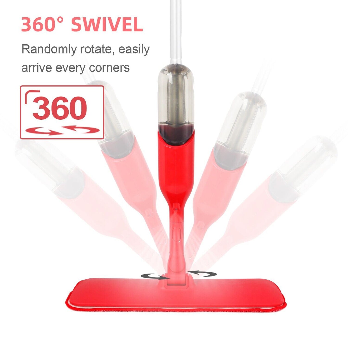 Spray Flat Mop Microfiber Pads Floor/Tile Kitchen Bathroom Living room Cleaning V201-W12549010