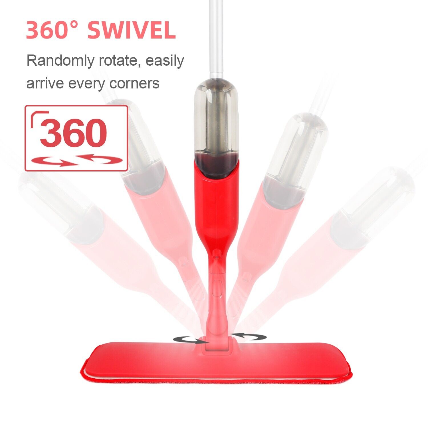 Spray Flat Mop Microfiber Pads Floor/Tile Kitchen Bathroom Living room Cleaning V201-W12549010