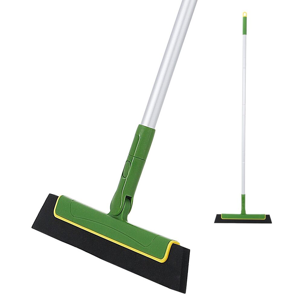 Green Floor Squeegee WiperBroom Floor Tile Cleaning Household Extendable Handle V201-W12550322