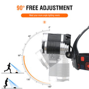 HP700 LED Headlamp Head Torch Lamp Rechargeable Light Headlight Camping V201-W12552805
