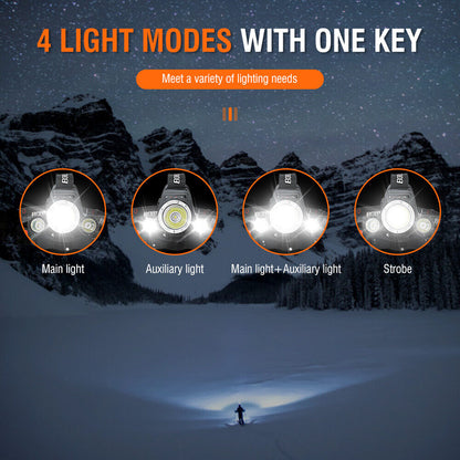 HP700 LED Headlamp Head Torch Lamp Rechargeable Light Headlight Camping V201-W12552805