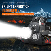 HP700 LED Headlamp Head Torch Lamp Rechargeable Light Headlight Camping V201-W12552805
