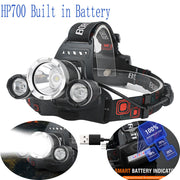 HP700 LED Headlamp Head Torch Lamp Rechargeable Light Headlight Camping V201-W12552805