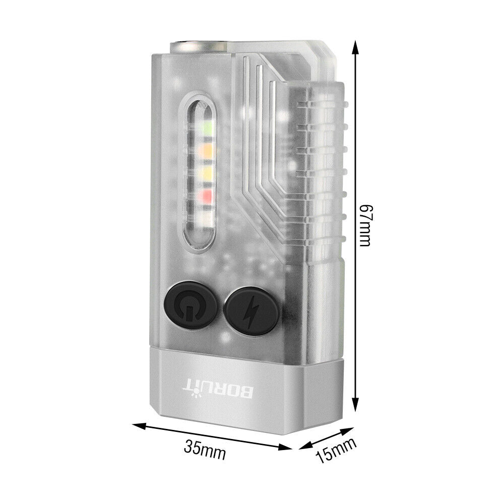 V10 LED Keychain EDC Flashlight USB Rechargeable Magnetic Torch Work Lamp V201-W12552808