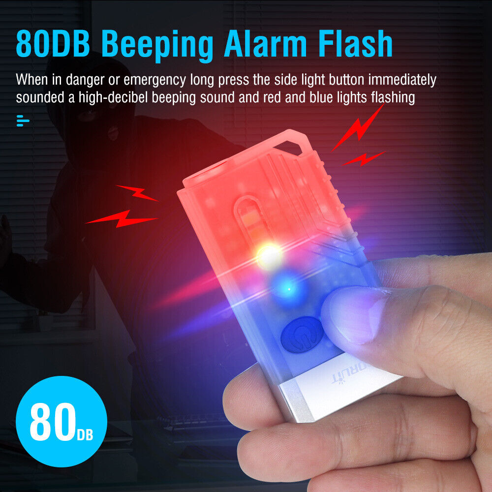 V10 LED Keychain EDC Flashlight USB Rechargeable Magnetic Torch Work Lamp V201-W12552808