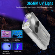 V10 LED Keychain EDC Flashlight USB Rechargeable Magnetic Torch Work Lamp V201-W12552808