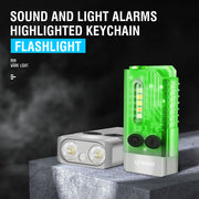 V10 LED Keychain EDC Flashlight USB Rechargeable Magnetic Torch Work Lamp V201-W12552808