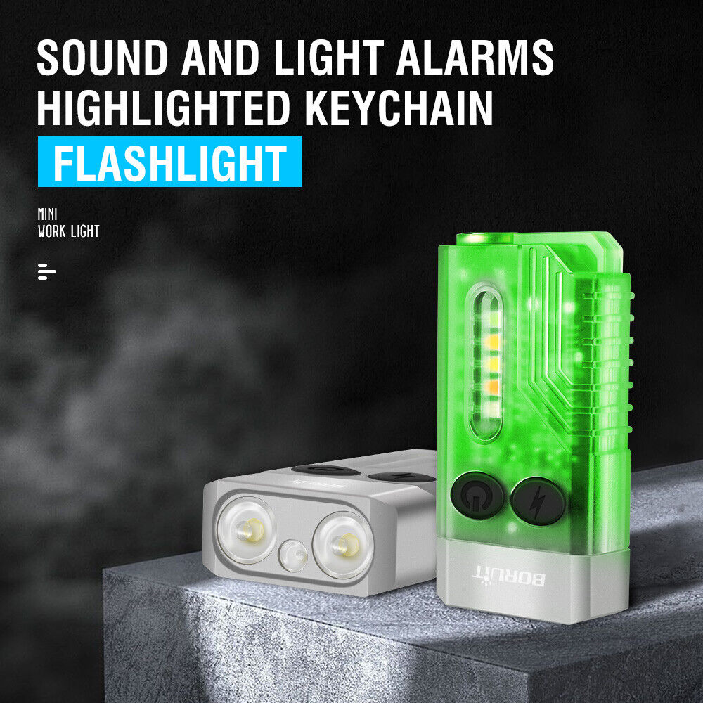 V10 LED Keychain EDC Flashlight USB Rechargeable Magnetic Torch Work Lamp V201-W12552808