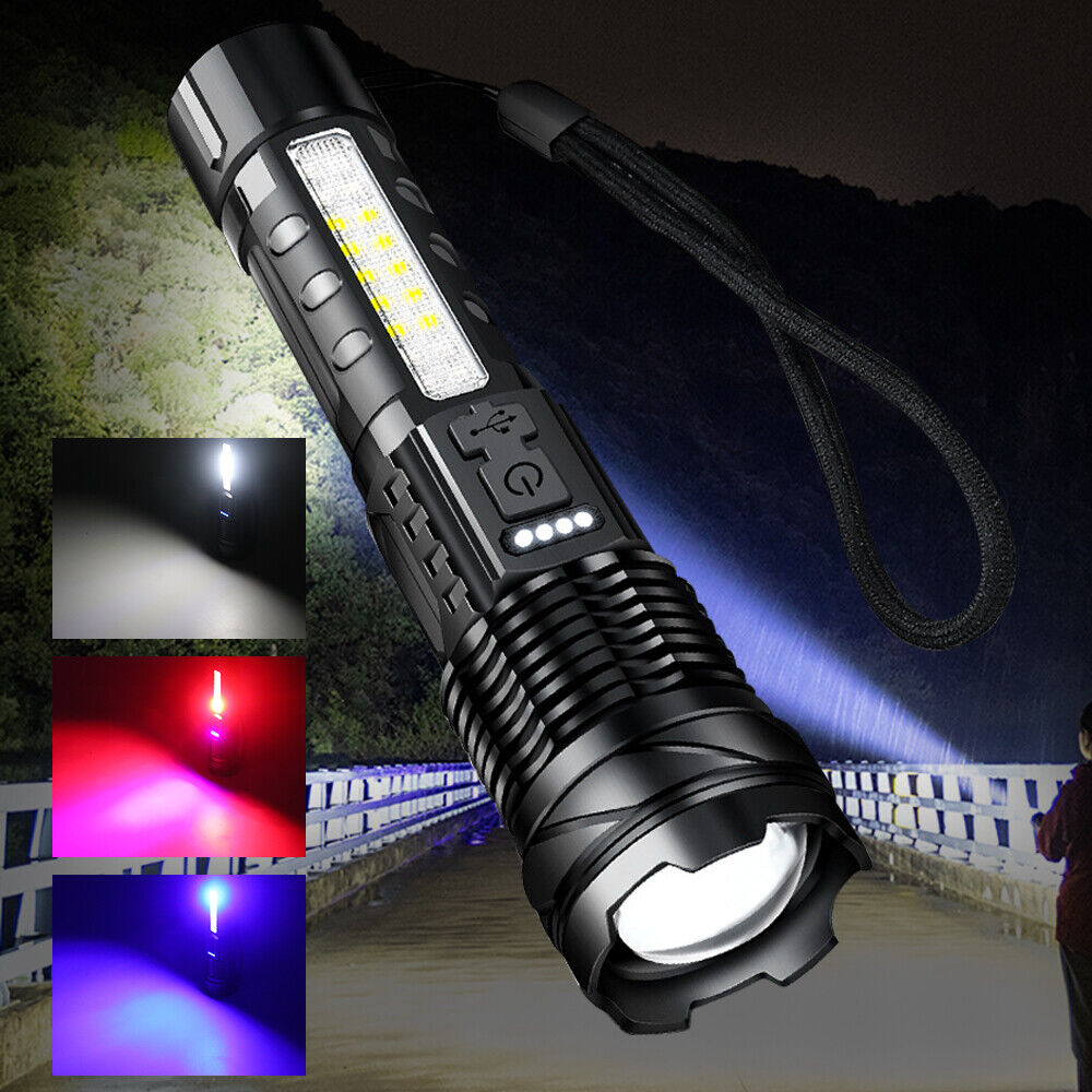 Super Bright 30W 14LED Flashlight White Laser Tactical Torch Lamp for Camping AU V201-W12552809