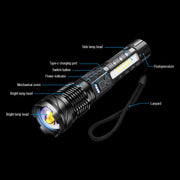 Super Bright 30W 14LED Flashlight White Laser Tactical Torch Lamp for Camping AU V201-W12552809