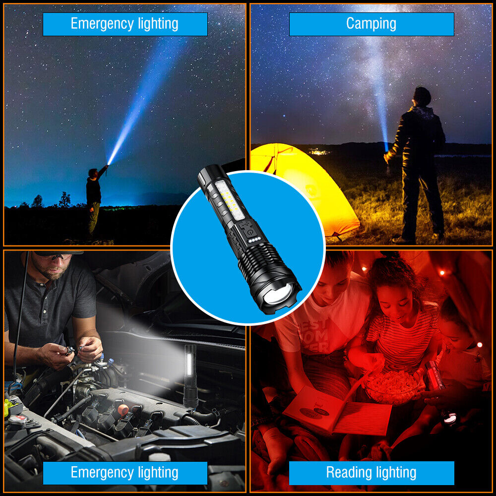Super Bright 30W 14LED Flashlight White Laser Tactical Torch Lamp for Camping AU V201-W12552809