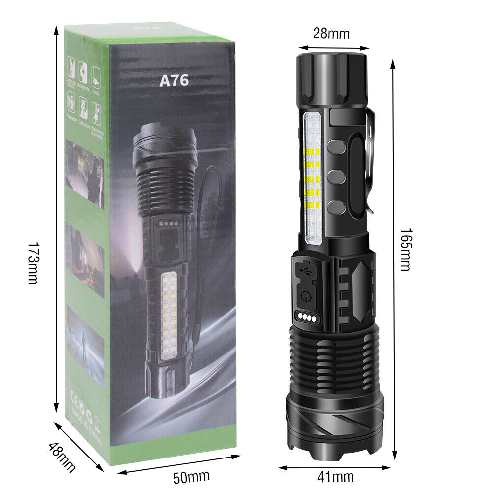 Super Bright 30W 14LED Flashlight White Laser Tactical Torch Lamp for Camping AU V201-W12552809