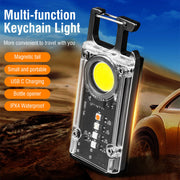 Mini Flashlight Keychain USB Rechargeable Cob Waterproof Portable Led Work Light V201-W12552810