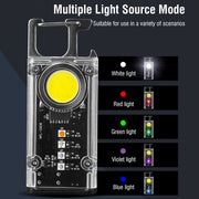 Mini Flashlight Keychain USB Rechargeable Cob Waterproof Portable Led Work Light V201-W12552810