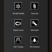 Mini Flashlight Keychain USB Rechargeable Cob Waterproof Portable Led Work Light V201-W12552810