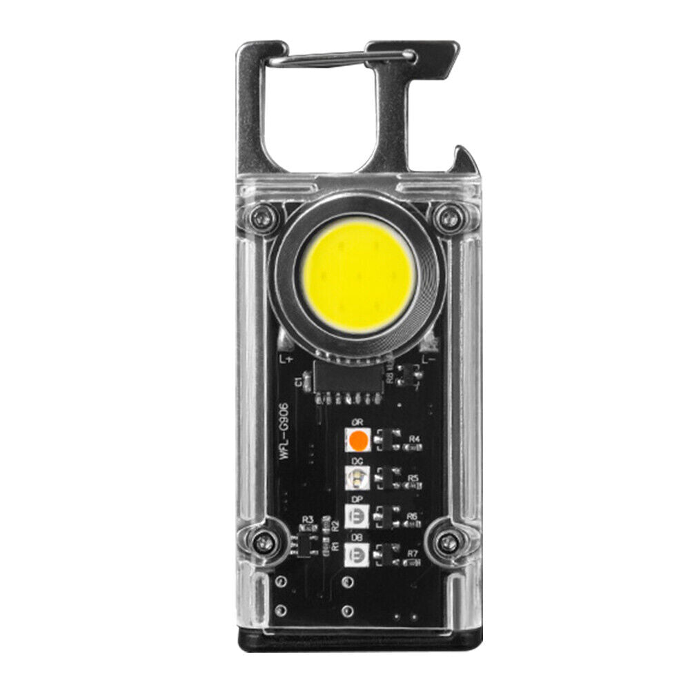 Mini Flashlight Keychain USB Rechargeable Cob Waterproof Portable Led Work Light V201-W12552810