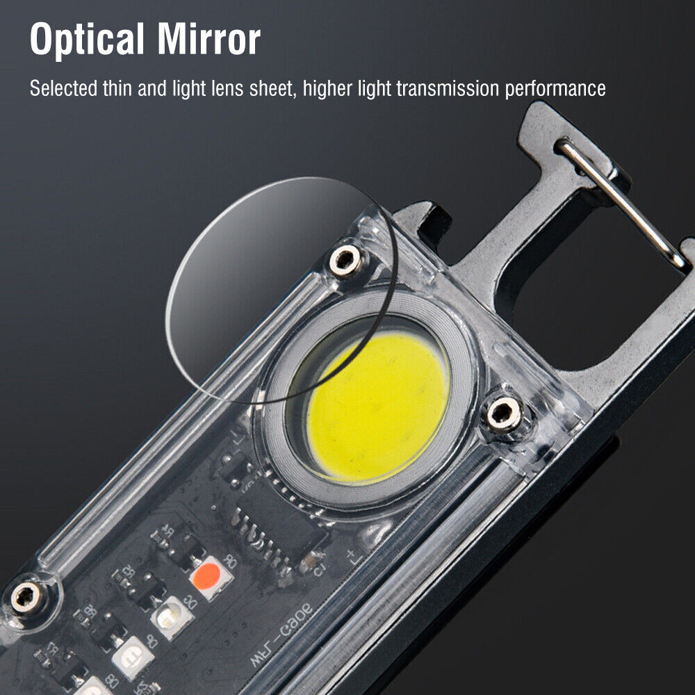 Mini Flashlight Keychain USB Rechargeable Cob Waterproof Portable Led Work Light V201-W12552810