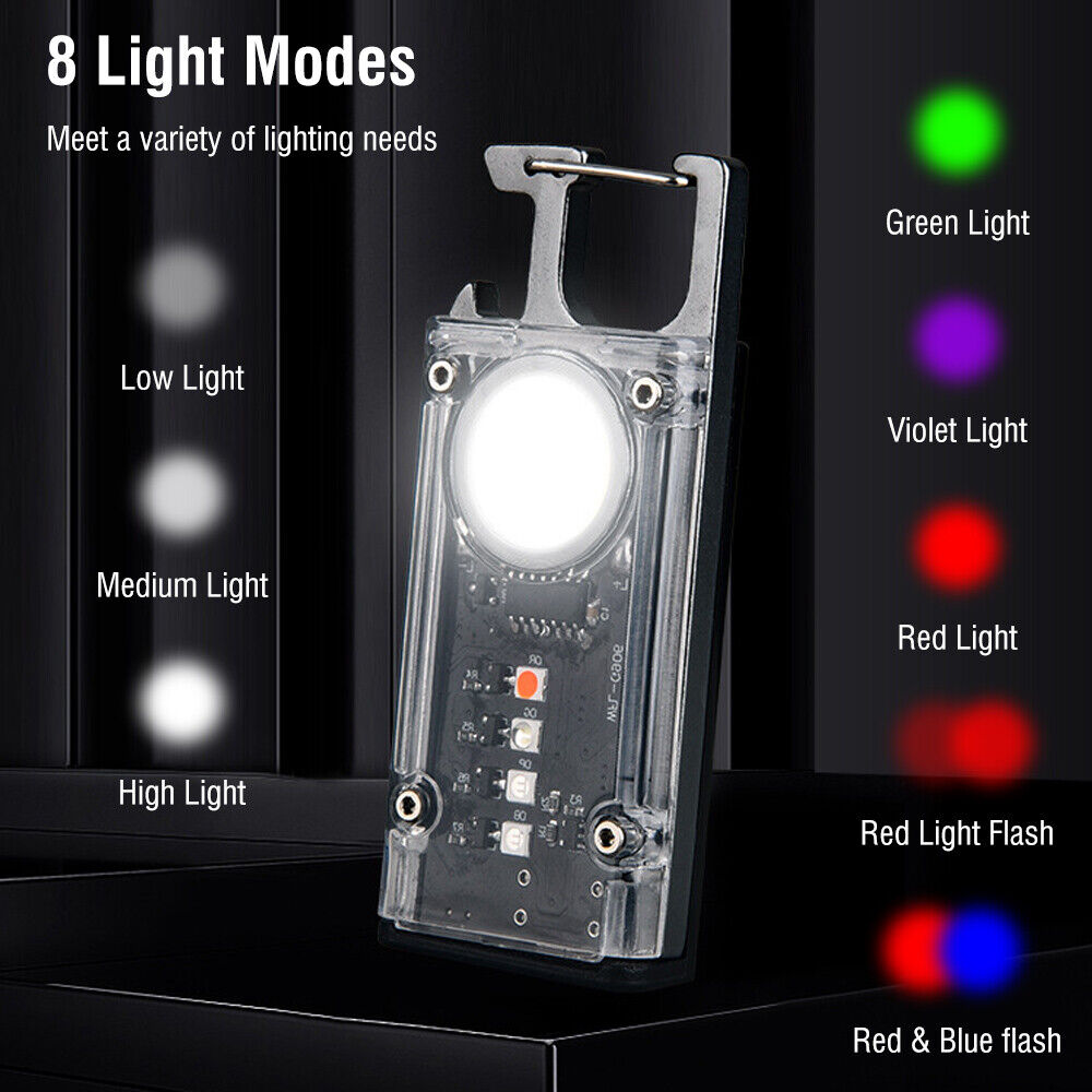 Mini Flashlight Keychain USB Rechargeable Cob Waterproof Portable Led Work Light V201-W12552810