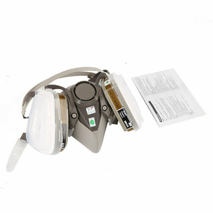7 IN 1 Gas Mask Full Face Respirator Paint Spray Chemical Facepiece Reusable AU V201-W12562929