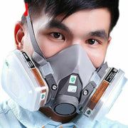 7 IN 1 Gas Mask Full Face Respirator Paint Spray Chemical Facepiece Reusable AU V201-W12562929