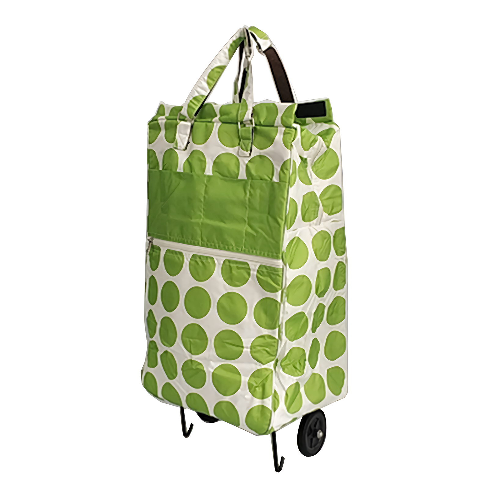 Shopping Trolley Cart Bag Foldable Wheels Carts Bags Market Luggage Basket green circle V201-W12583061