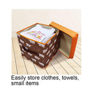 Folding Ottoman Storage Stool Cube Footstool Stool Blanket Box With Cover AU V201-W12583077