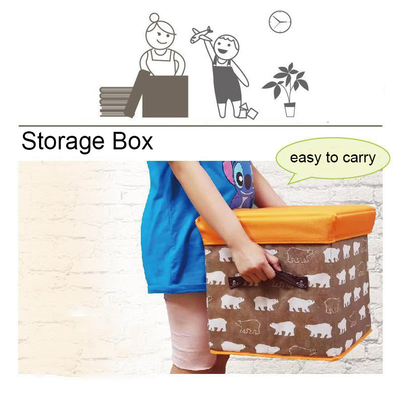 Folding Ottoman Storage Stool Cube Footstool Stool Blanket Box With Cover AU V201-W12583077