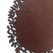 4Pc Leaf Edge Felt Placemats Heat Insulation Coffee Cup Mat Table Decor At First V201-W12583083