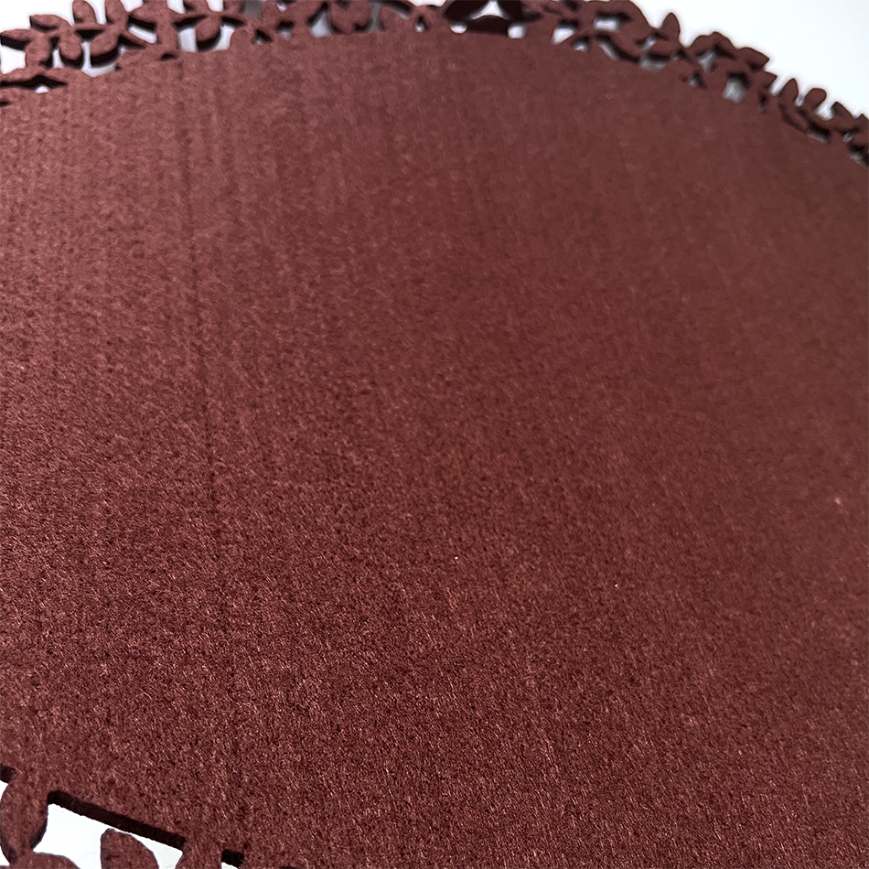 4Pc Leaf Edge Felt Placemats Heat Insulation Coffee Cup Mat Table Decor At First V201-W12583083