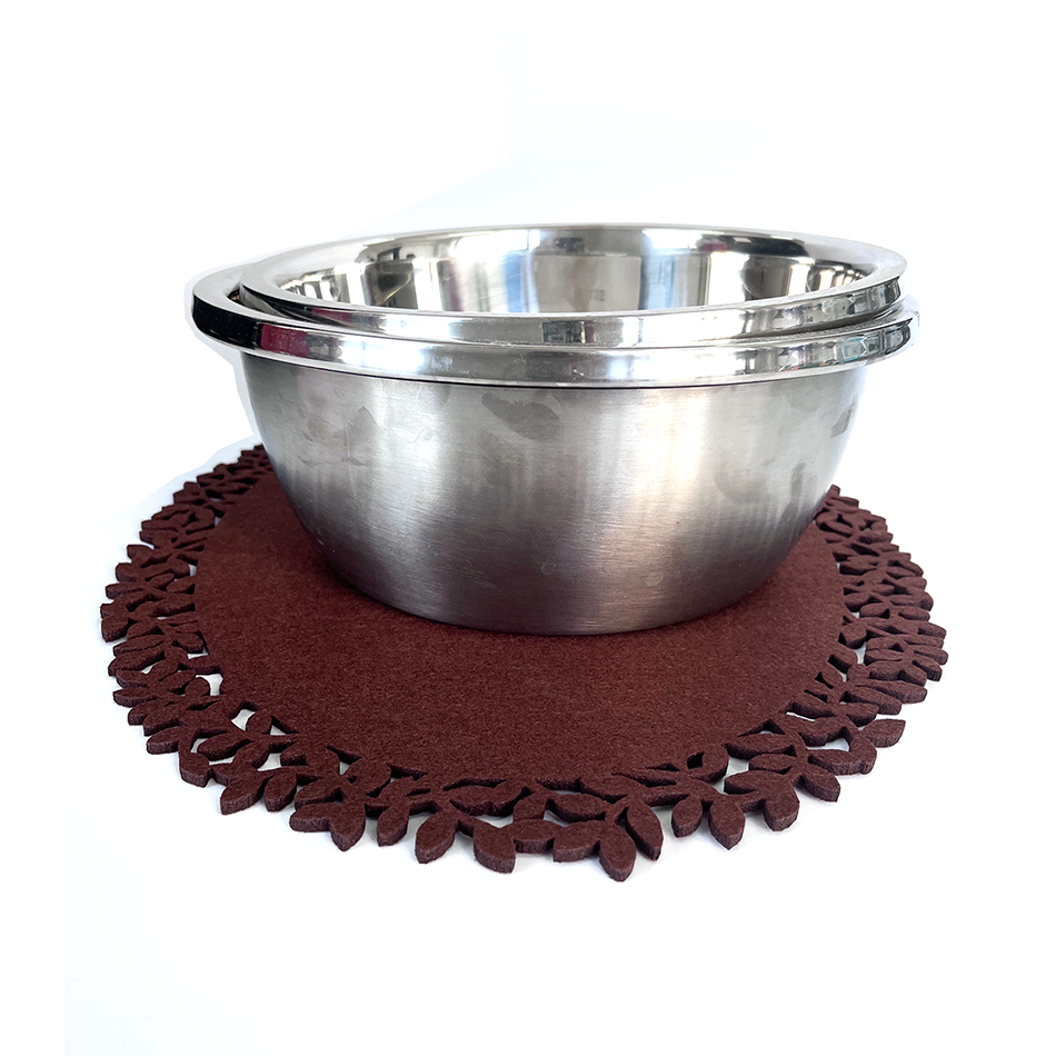 4Pc Leaf Edge Felt Placemats Heat Insulation Coffee Cup Mat Table Decor At First V201-W12583083