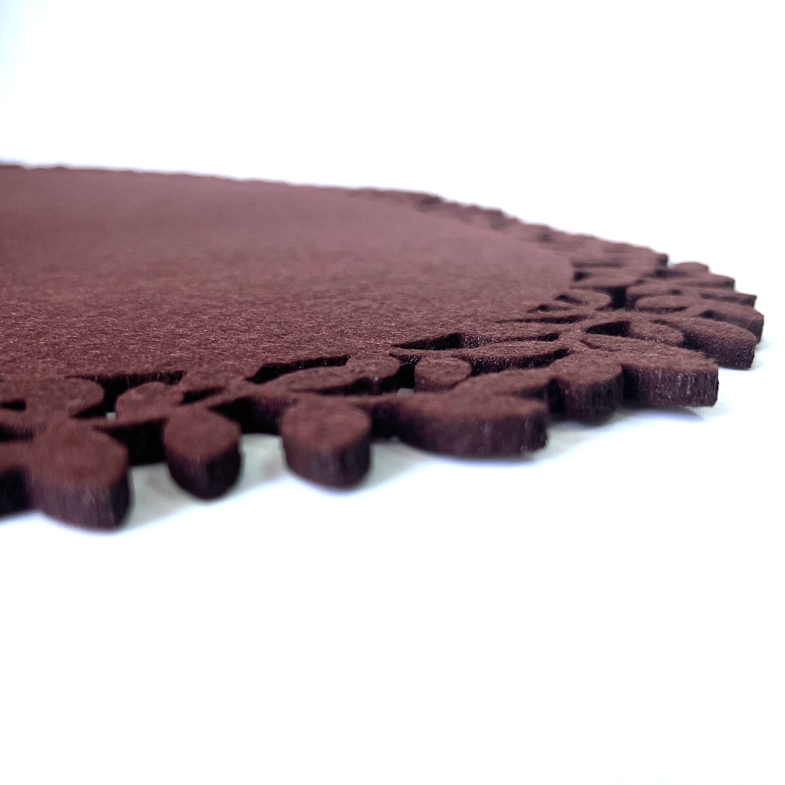 4Pc Leaf Edge Felt Placemats Heat Insulation Coffee Cup Mat Table Decor At First V201-W12583083
