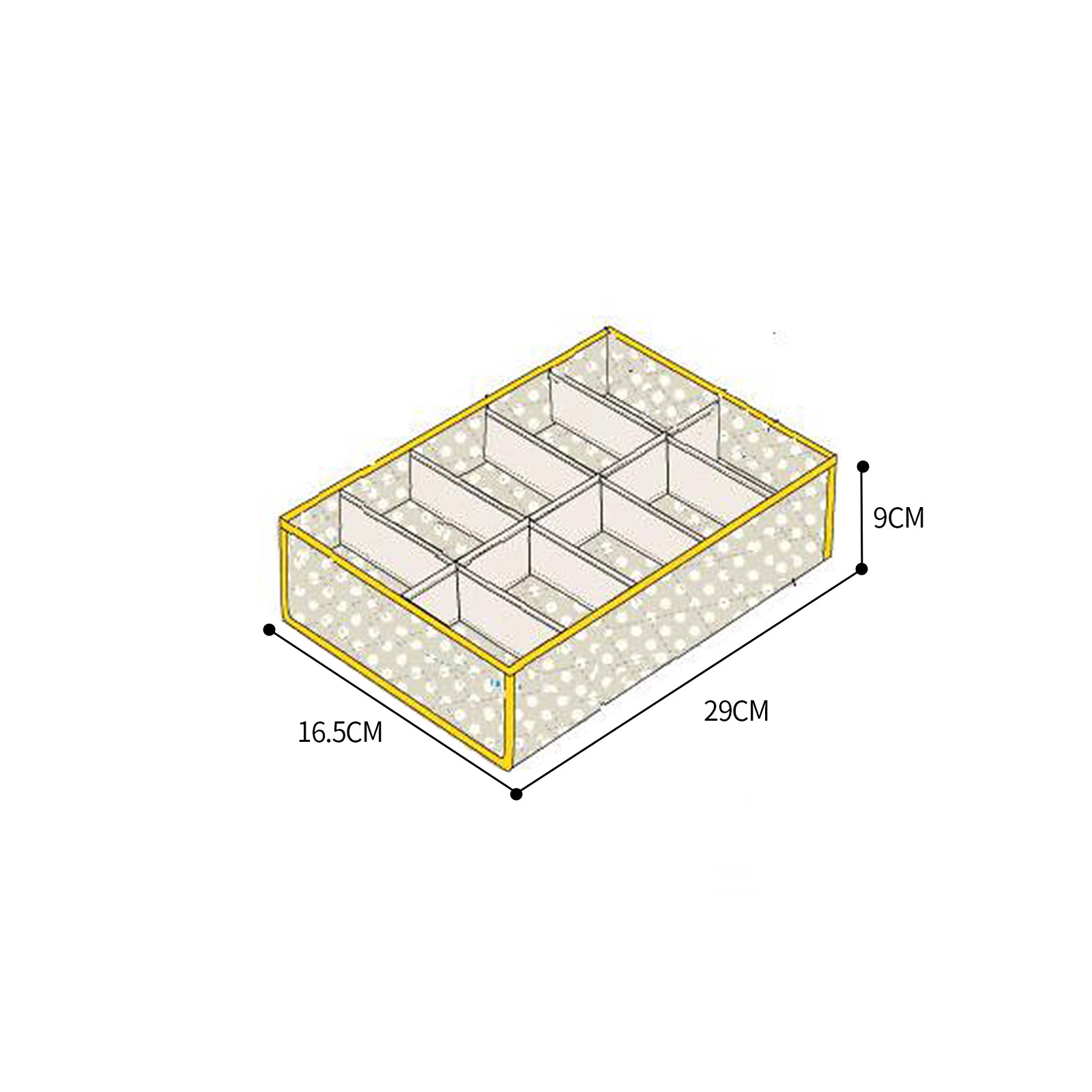2Pcs 10 Grids Underwear Sock Panties Drawer Storage Bag Organizer Wardrobe Box V201-W12583101