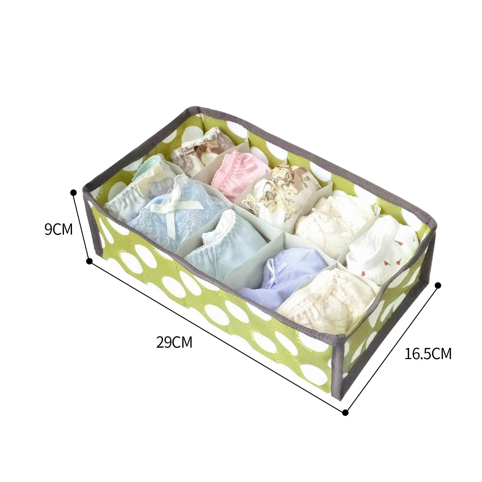 2Pcs 10 Grids Underwear Sock Panties Drawer Storage Bag Organizer Wardrobe Box V201-W12583101