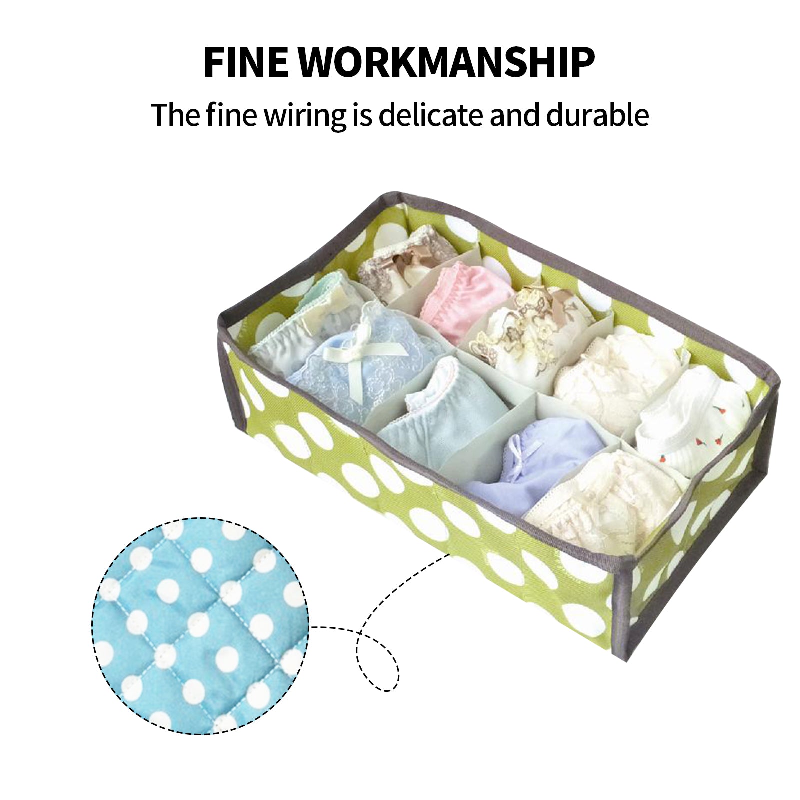 2Pcs 10 Grids Underwear Sock Panties Drawer Storage Bag Organizer Wardrobe Box V201-W12583101