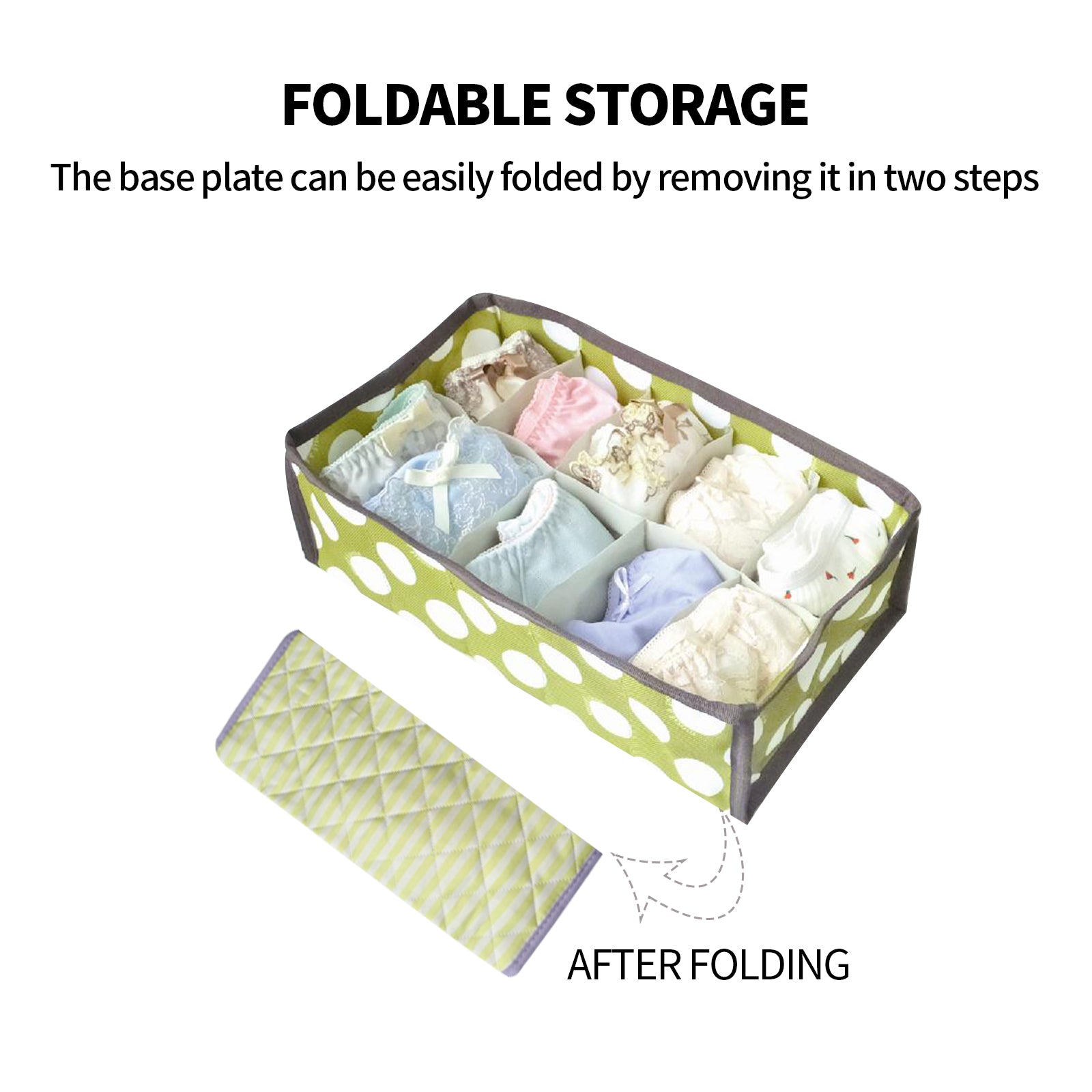 2Pcs 10 Grids Underwear Sock Panties Drawer Storage Bag Organizer Wardrobe Box V201-W12583101