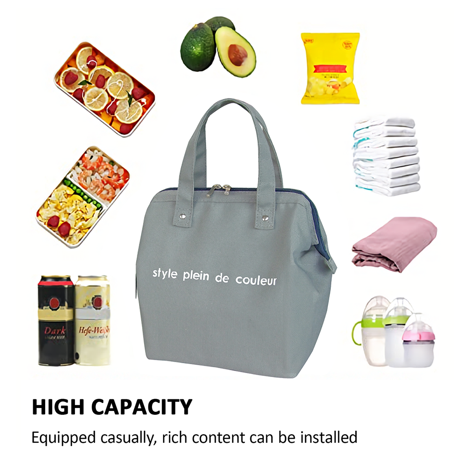 Insulated Thermal Cooler Lunch Bag Portable Picnic Storage Bag Pouch 22*14*25cm V201-W12583117