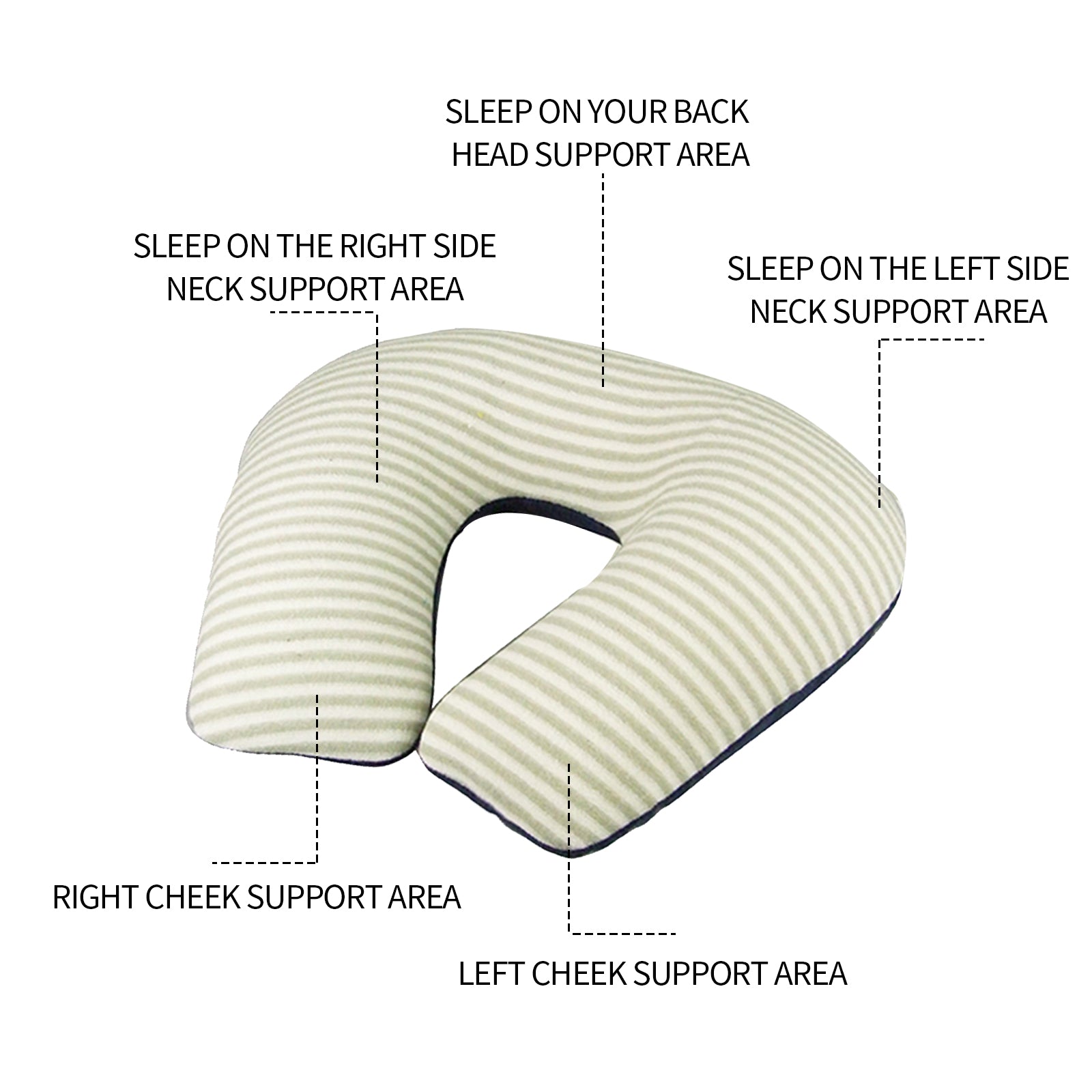 Inflatable U Shaped Travel Neck Pillow Portable Car Flight Head Rest Cushion V201-W12583138
