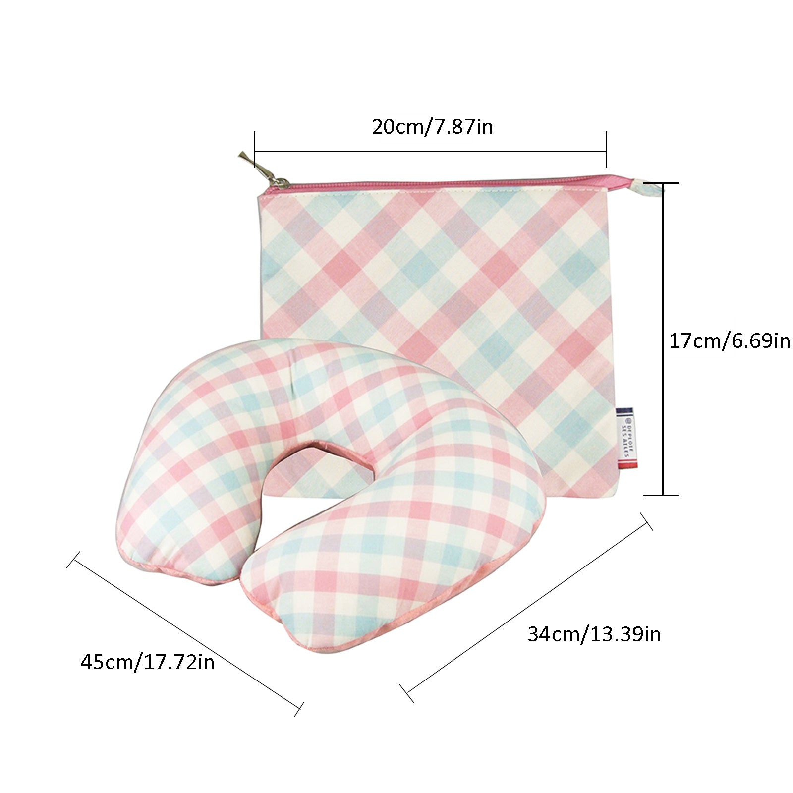 Inflatable U Shaped Travel Neck Pillow Portable Car Flight Head Rest Cushion V201-W12583141