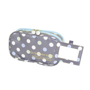 2 Layer Makeup Bag w/ Mirror Travel Cosmetic Bag Organizer Brush Slots Portable V201-W12583165