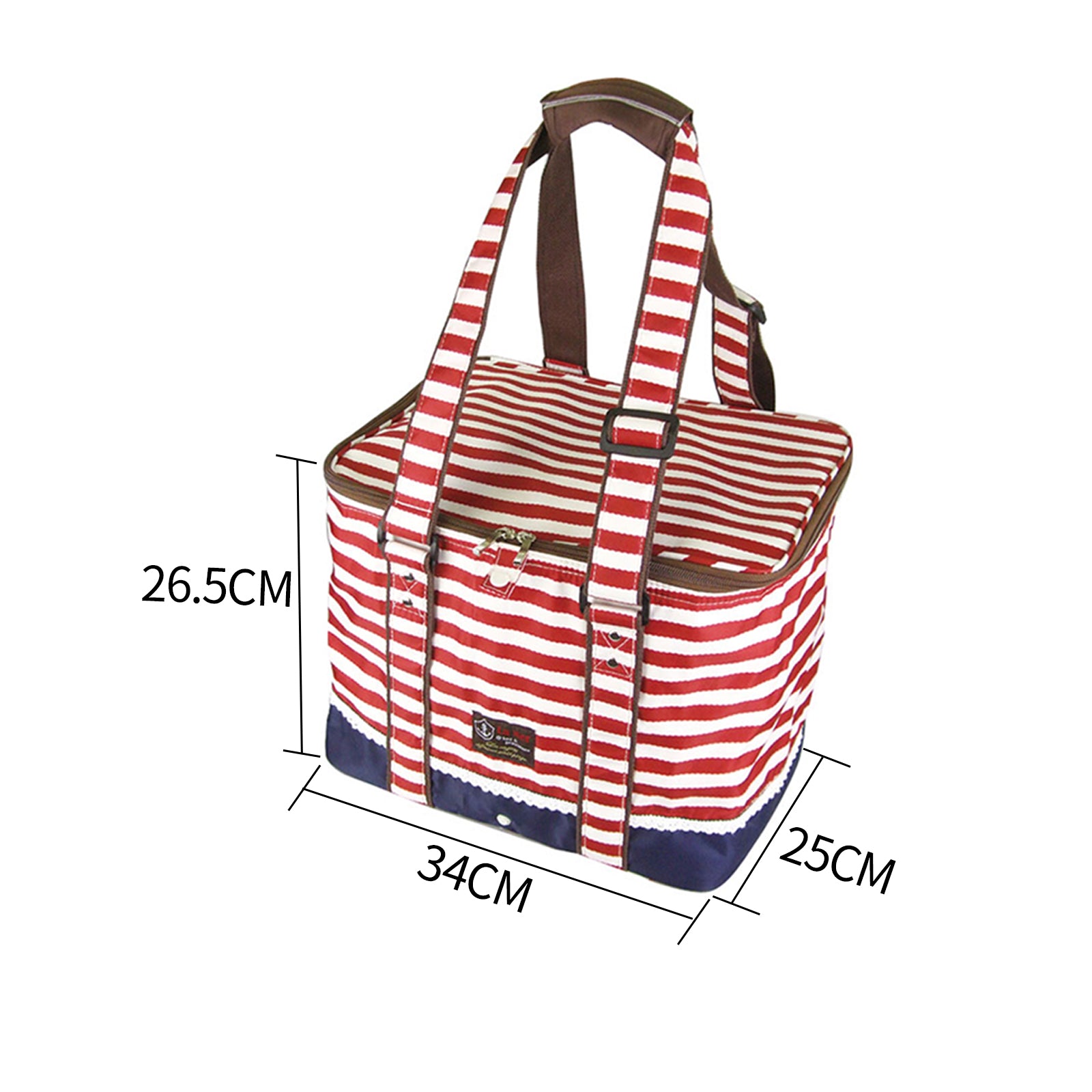 Red Insulated Picnic Bag Thermal Cooler Portable Lunch Food Tote Carry Storage Bag V201-W12583174