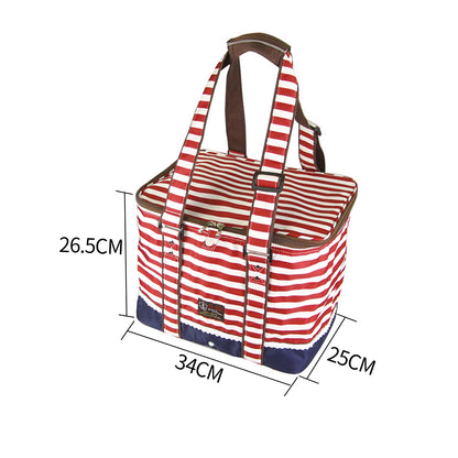 Red Insulated Picnic Bag Thermal Cooler Portable Lunch Food Tote Carry Storage Bag V201-W12583174
