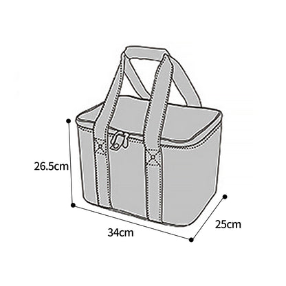 Red Insulated Picnic Bag Thermal Cooler Portable Lunch Food Tote Carry Storage Bag V201-W12583174