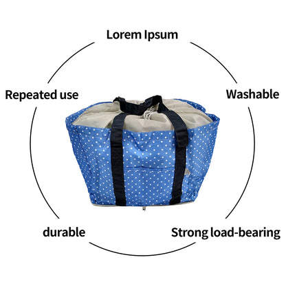 Large Supermarket Shopping Bag Eco Grocery Shoulder Bag Tote Foldable Reusable V201-W12583193