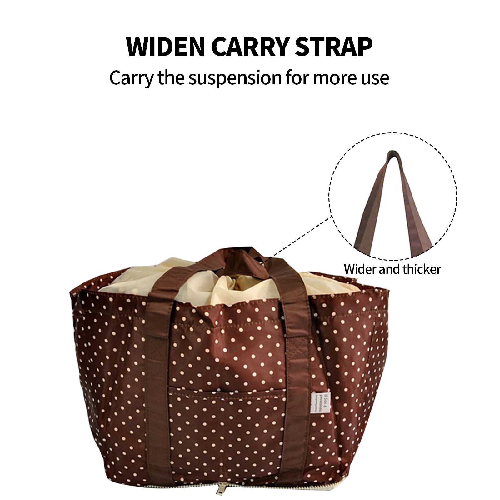 Large Supermarket Shopping Bag Eco Grocery Shoulder Bag Tote Foldable Reusable V201-W12583194
