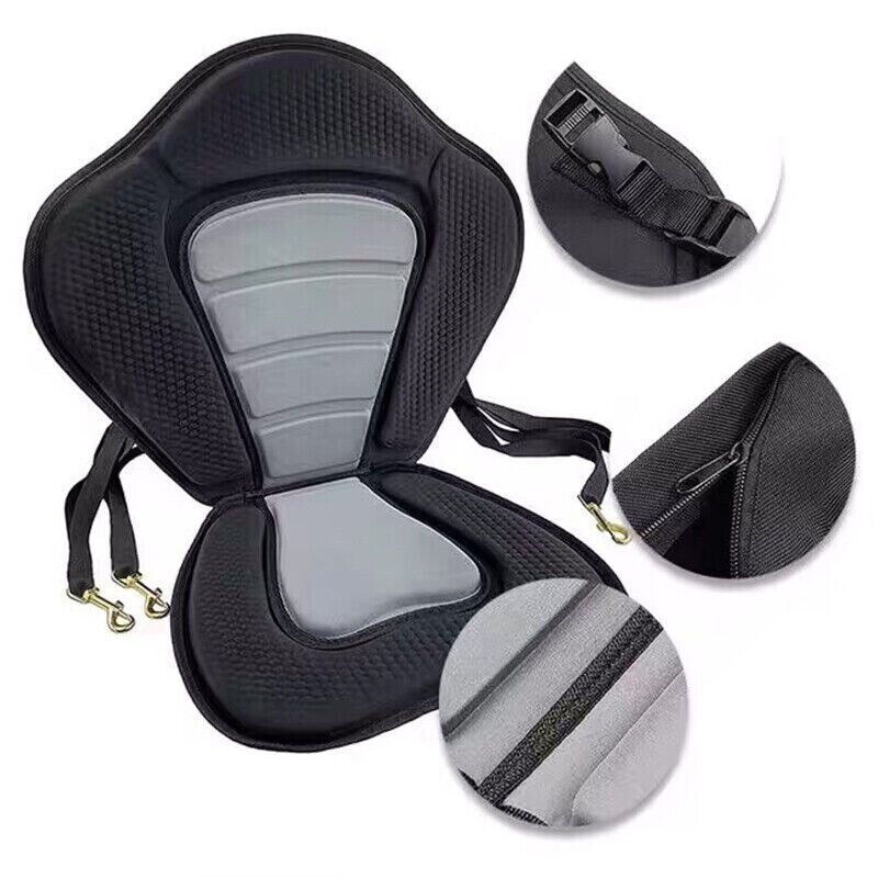 Adjustable Canoe Kayak Seat Padded Detachable BackPack Hooks With Storage Bag V201-W12587278