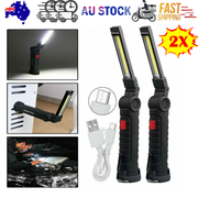 Portable COB LED Work Light Car Garage Mechanic USB Rechargeable Torch Lamp AU V201-W12688047