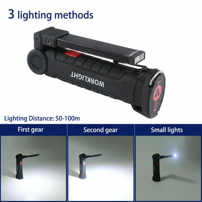 Portable COB LED Work Light Car Garage Mechanic USB Rechargeable Torch Lamp AU V201-W12688047