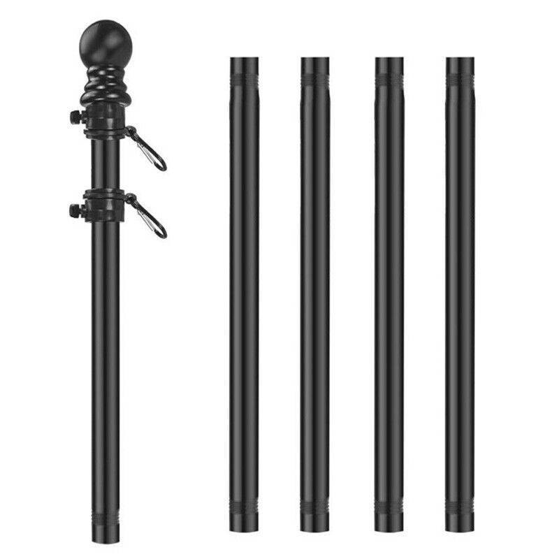 1.8M Flag Pole Kit Stainless Steel Flag Pole Kit Swivel Flagpole Ring for House V201-W12695839